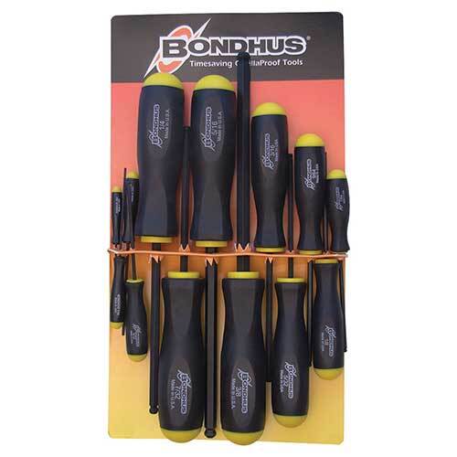 Bondhus BD10637 Ball End Screwdriver Imperial Set (.05 - 3/8") 13 Pieces