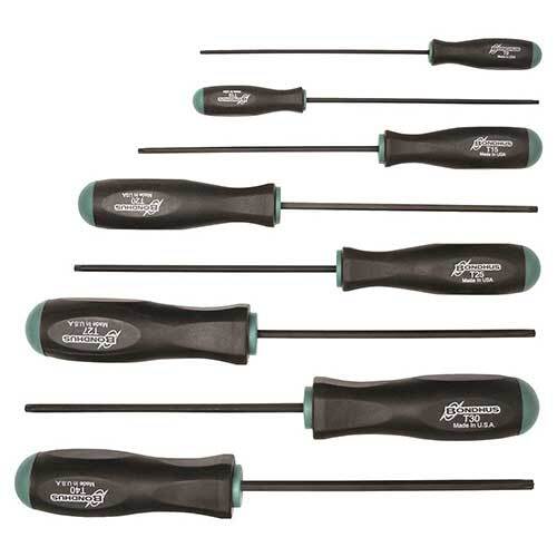 Bondhus BD33834 Tamper Resistant TORX Screwdriver Set (TR9 - T40) 8 Pieces