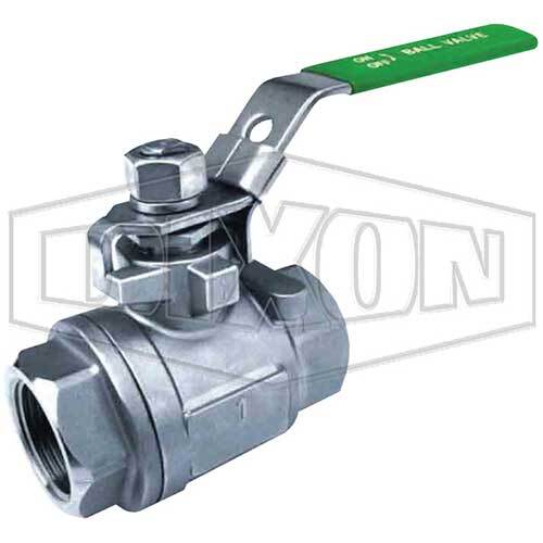 Dixon SS2P-12MM 15mm 2-Pc Ball Valve 316 SS Female x Female BSP - Full Bore
