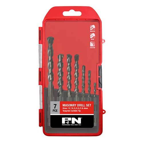 P&N 166044644 Set 7 piece Masonry 4.0mm - 12.0mm Tungsten Carbide