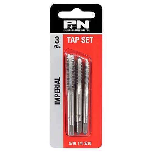 P&N 166044653 UNC Hand Tap Set (Taper/Inter/Bottom) 3/16,1/4,5/16 Carbon Steel
