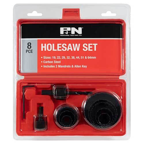 P&N 166044665 Hole Saw Set Kit 11 piece 19mm - 64mm Carbon Steel