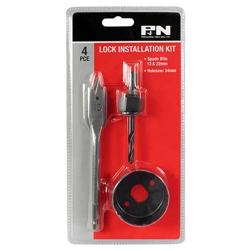 P&N 166044672 Hole Saw Set Kit 4 piece Lock Installation Carbon Steel