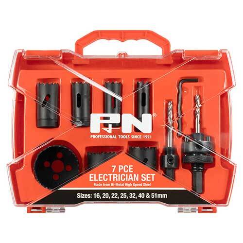 P&N 166044662 Hole Saw Electrician Set 7 piece Bi Metal HSS