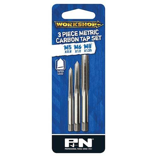 P&N 267003103 Metric Workshop Carbon Tap Set (M5x0.8, M6x1.0, M8x1.25mm) 3 Pce