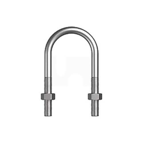 3/8" x 3/4" BSW U Bolt Round Kit Mild Steel Hot Dip Galvanised - Pack of 50