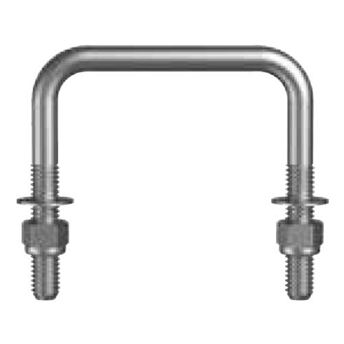 1/2" BSW 50x75mm U Bolt Square Nyloc & Washer Mild Steel G2 HDG  - Box of 25