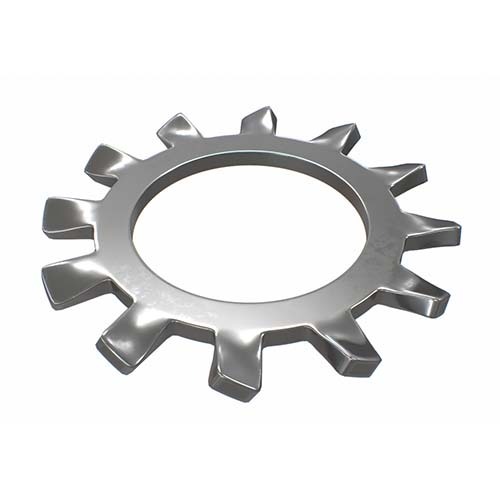 1/8" External Tooth Lock Washer ASME B18.21 Type A Zinc  - Box of 1000