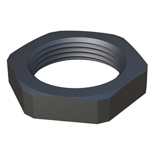 M10 Hex Thin Nut Nylon Black UV Stable - Pack of 50