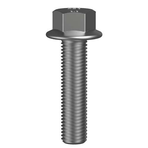 M10x25mm Metric Fine Hex Flanged Bolt No Serration CL8.8 Z-Yellow  - Box of 100