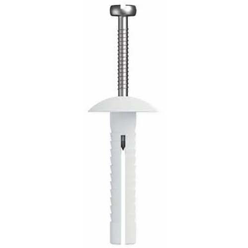 5 x 25mm Round Head Nail In Anchor Nylon Body Steel Pin  - Box of 100