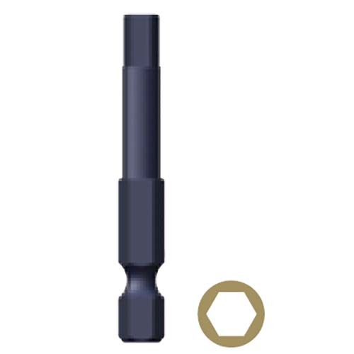 HX5 x 50mm Power Hex Standard Drive Bit 1/4" S2 Alloy Steel  - Box of 25