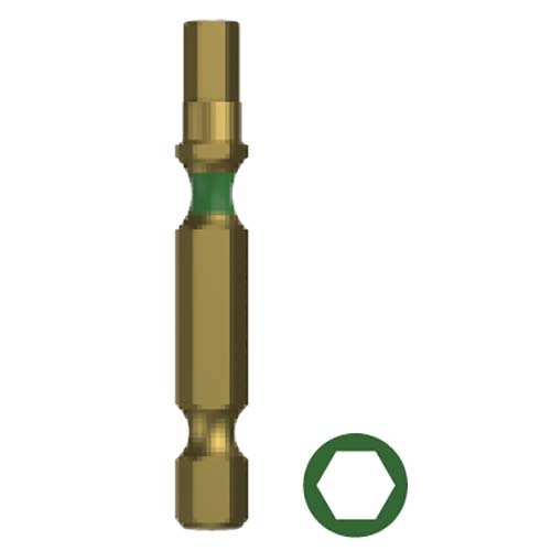 HX5 x 50mm Power Hex TiN Drive Bit 1/4" S2 Alloy Titan  - Box of 25