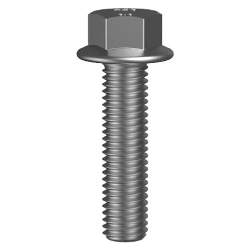 M5 x 10mm Hex Flanged Serrated Bolt Class 8.8 Zinc Plated Pack of 100