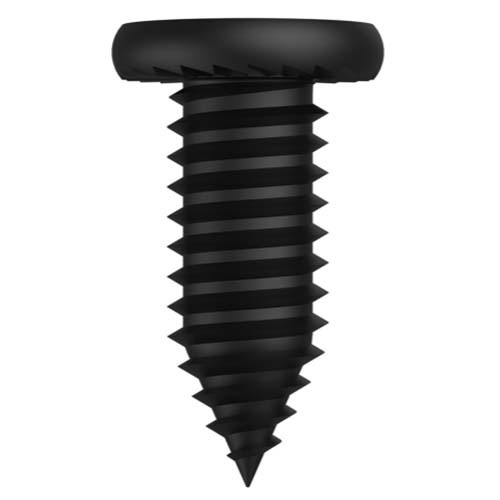M6.2 x 16mm Flat Framing Serrated Screw Phillips Dr E-Coat Black  - Box of 1000
