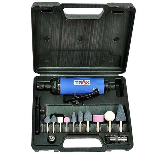 Trax ARX-ST200K Heavy-Duty Air Die Grinder Kit with 10Pc  Set Shank Stone