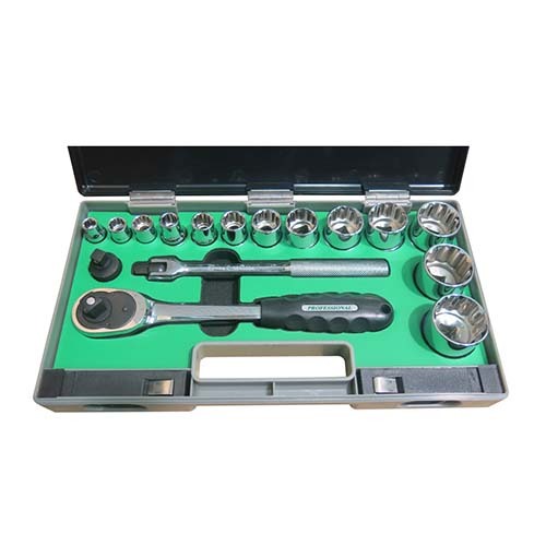 Trax ARX-BSW16P 1/2" & 3/8"  Whitworth BSW Socket Set, 16Pc Set