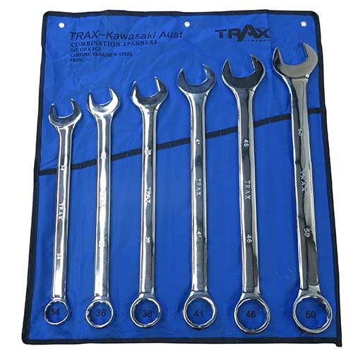 Trax ARX-6C Extra Large Metric Combination Spanner Set, 6Pc Set,