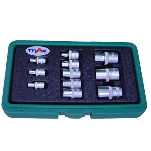 Trax ARX-432011EB 11Pcs 1/4" & 3/8" & 1/2" Drive Star Socket Set