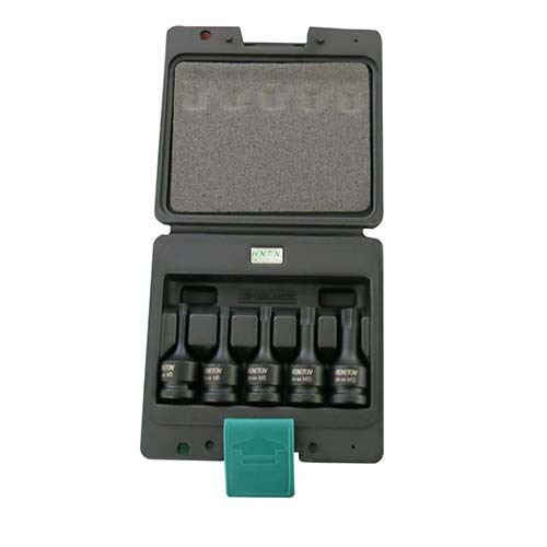 Trax 5Pcs 1/2" Dr. InHex Spline Bit Set IBS-40005M