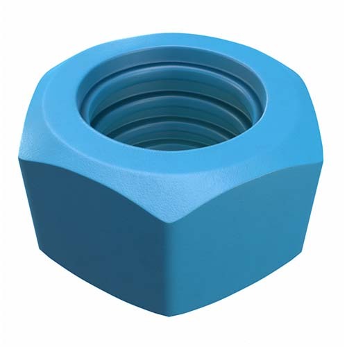 5/8" UNC Heavy Hex Nut Grade 2H Xylan Blue - Pack of 16