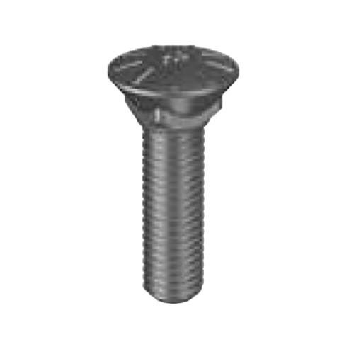 5/8x2-3/4" UNC Stepped Plow Bolt Raised Hd Square Neck Gr9 Plain  - Box of 100