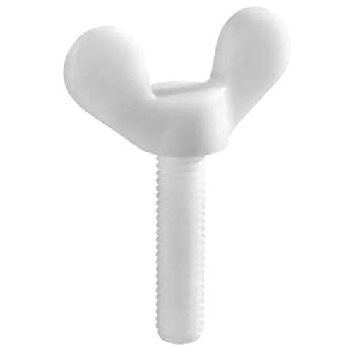 M5 x 10mm Metric Thread Wing Screw Natural Nylon Pack of 100