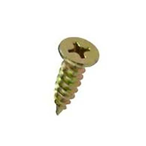#10-15 x 16mm Flat Head-Needle Pt Screw Phillips Dr Z-Yellow  - Box of 1000