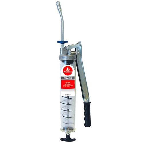 Alemlube 400g Clear Barrel Lever Action Grease Gun 200ACB