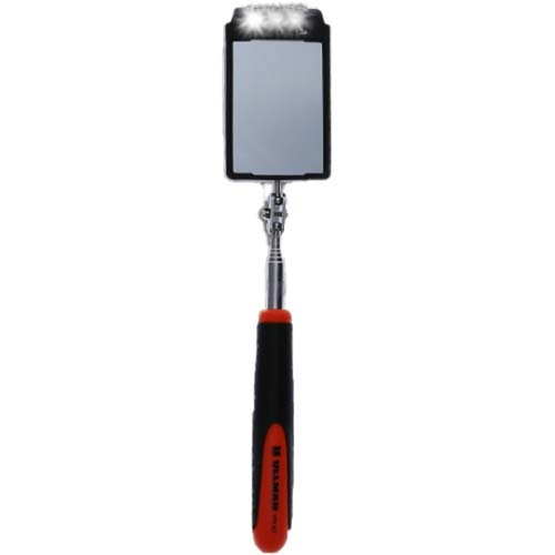 Ullman HTK-2LT Rectangular Inspection Mirror 2-1/4x3-1/2" W/ Rotating Light
