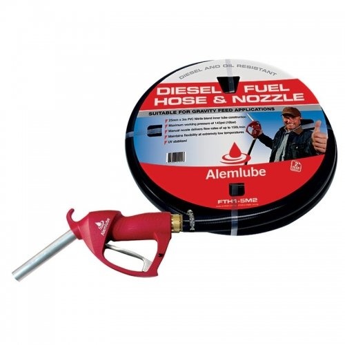 Alemlube 1" 25mm Farm Tank Hose with 1" ID Hose Tails FTH1-3M1