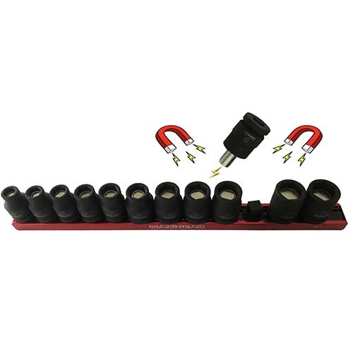 Maxigear 4 - 15mm Impact Deep Magnetic Socket Set - Pack of 12