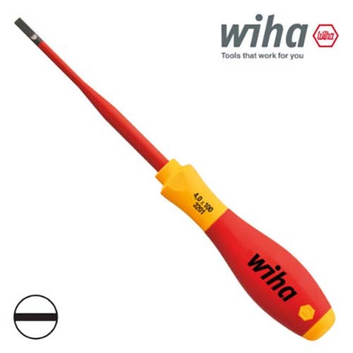 Wiha Insulated Screwdriver 1000V AC 3.5mm Slotted Soft Finish