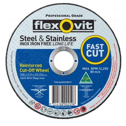 Flexovit Cut Off Wheel Mega Inox 100 x 2.5 x 16mm - Pack of 45