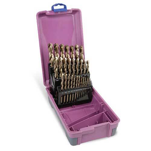 Bordo 2010-F3 Jobber Drill Set HSS Cobalt 1/16 - 1/2", 29pieces