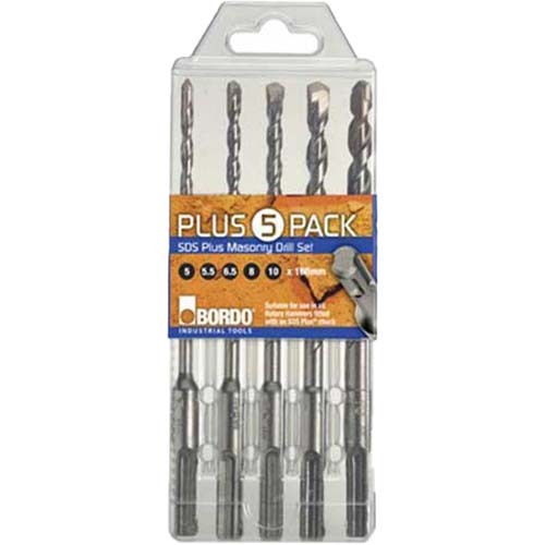 Bordo 2544-S1 Masonry Drill SDS Plus Set 5 - 10mm, 5pieces