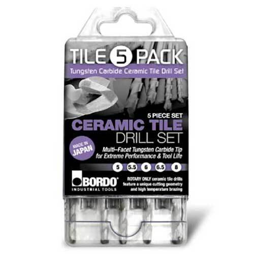 Bordo 2710-S1 5-8mm TCT Ceramic Tile Drill Set, 5pieces