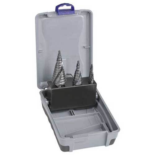Bordo 2602-S1 4-30mm Spiral Flute HSS Cobalt Step Drill Set, 3pieces