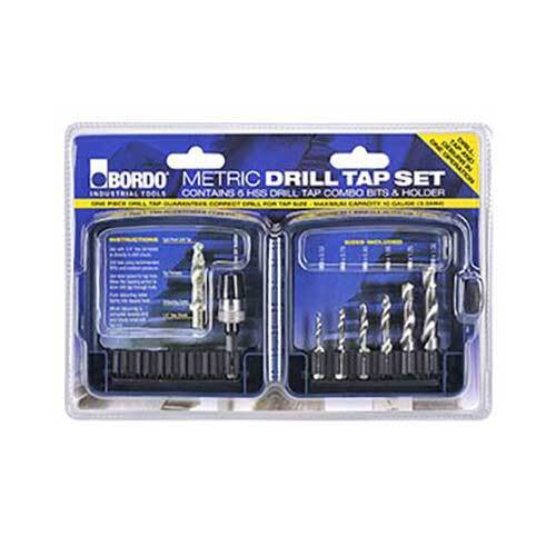 Bordo 3010-S1 Drill & Tap Combo HSS Set M3, M4, M5, M6, M8 & M10