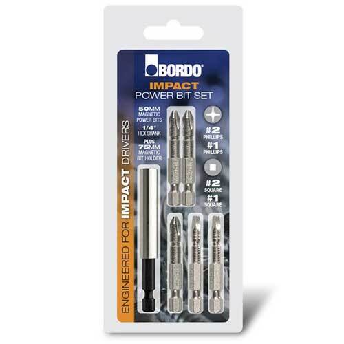 Bordo 5405-SET1 Impact Power Bit Set, 6pieces