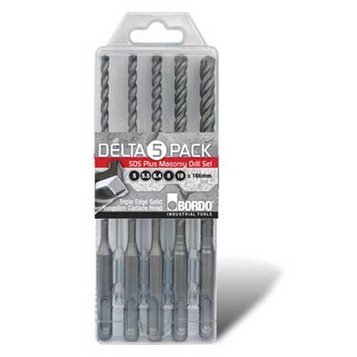 Bordo 2543-S1 5-10mm SDS Plus and Deltabit Set, 5pieces