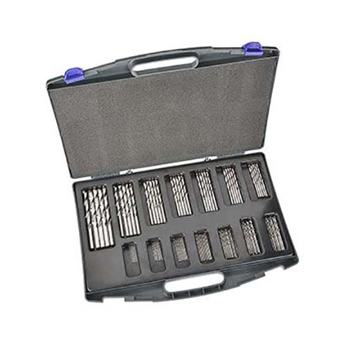 Saber 105 Pieces Bright HSS Jobber Drill Assortment in ABS Plastic Case