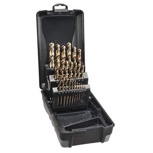 Saber 25 Pieces HSS-Co5 (Cobalt) Jobber Drill Set in ABS Plastic Case