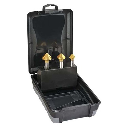 Saber HSS-Co5 TiN Coated Triple Flute Countersink Set - 8034-S1