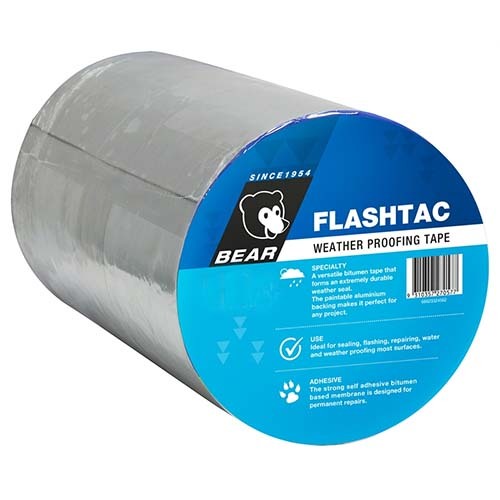 Norton Bear Flashtac Tape Silver Aluminium 48mm x 10M 414-S - Pack of 6