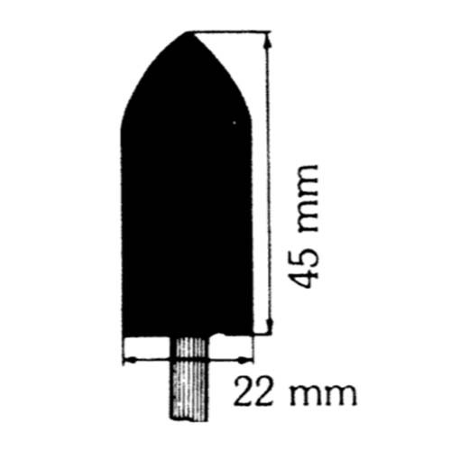 Norton Mounted Point Al Oxide Medium A Shape 22 x 45mm 61463624385 - Pack of 5