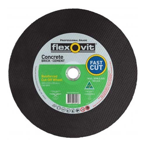 Flexovit Cut-Off Wheel Masonry Portable Chop Saw 356 x  3.0 x  25.4 mm - Pack of 10