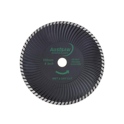 Austsaw 103mm (4") Diamond Blade Super Turbo Wave - 16mm Bore
