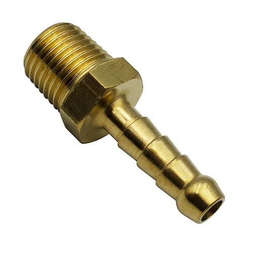 Champion B207B Airline 1/4" Male x 1/4" Hose Barb Brass - Box of 3