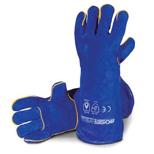 Bossweld Blue Welders Gauntlets